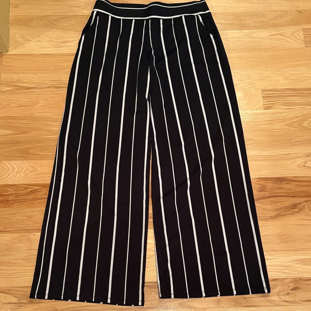 Maurices Black and White Wide Leg Pants